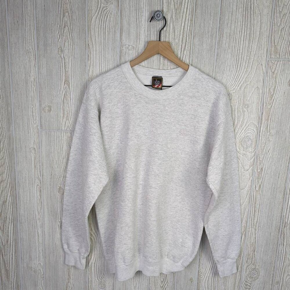 Vintage JC Penny US Olympics Men’s Large Classic Grey Pullover Crewneck Sweater